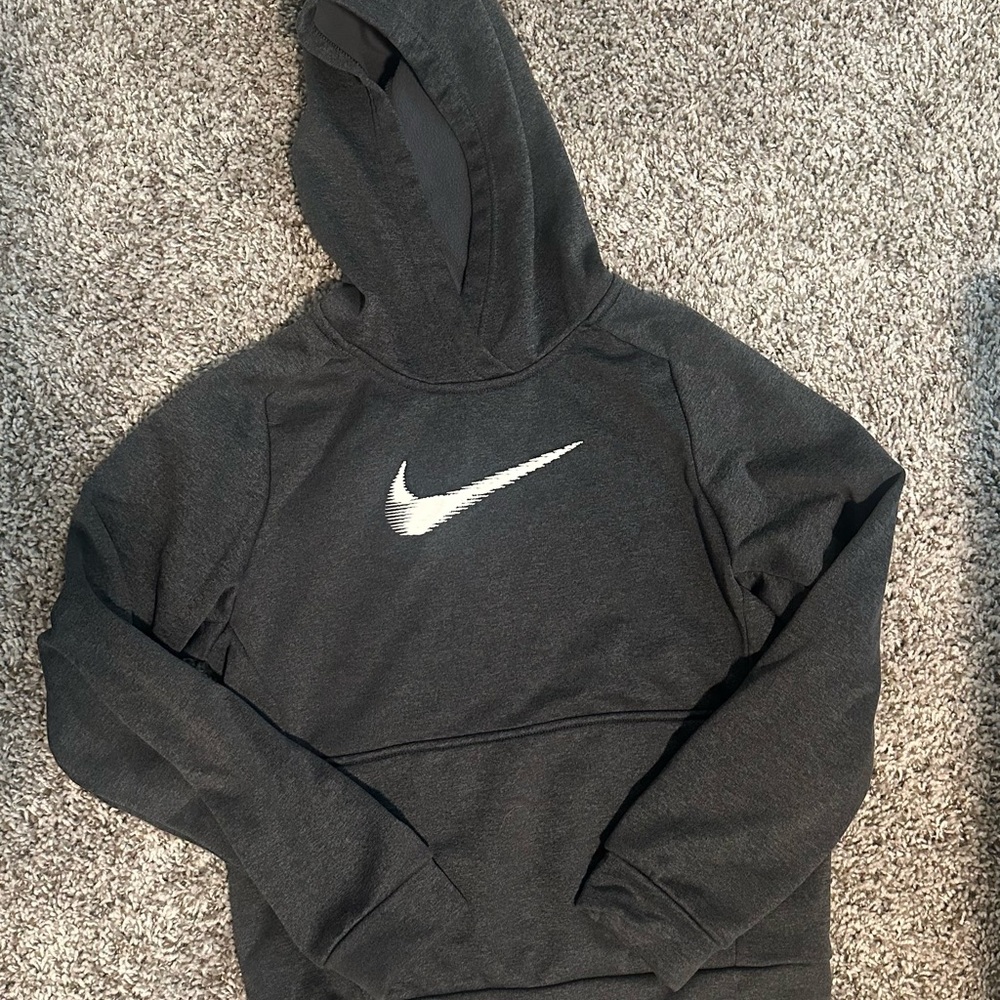 Nike Charcoal Hoodie with Silver Swoosh